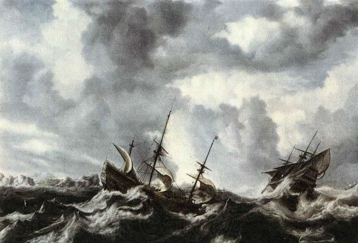 PEETERS, Bonaventura the Elder Storm on the Sea Norge oil painting art